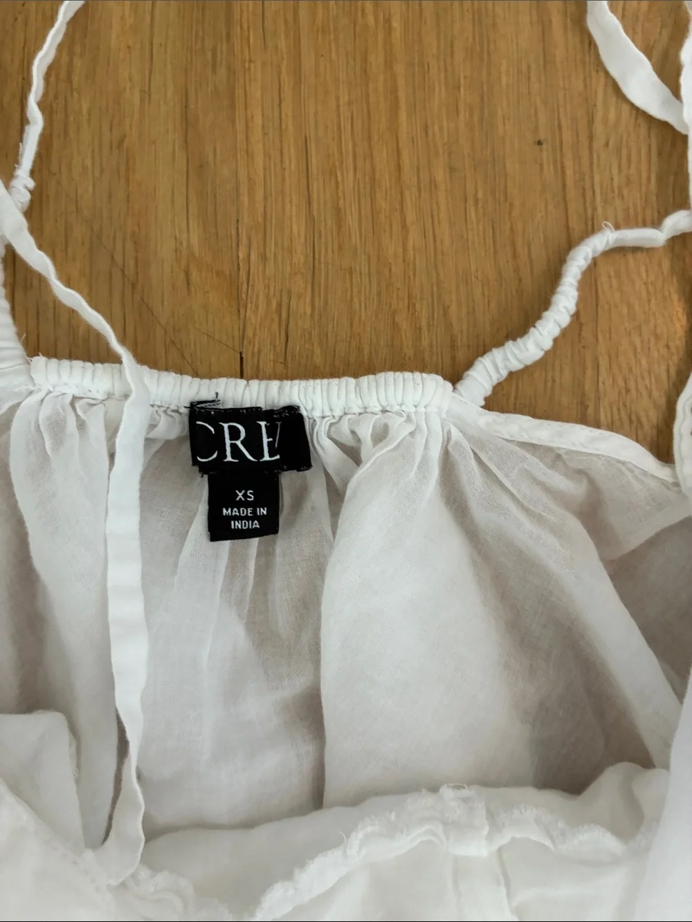 J. Crew White Embroidered -Trim Cotton Camisole